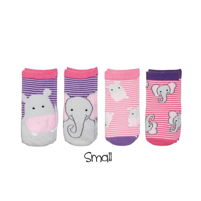 FlapJackKids Mix and Match Socks – Hippo/Elephant - L