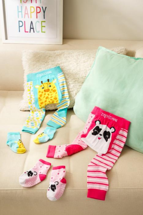 Grip Easy Crawler Pants & Socks Set – Giraffe - 6-12m
