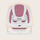 Lionelo BabyBubble πτυσσόμενο μπανάκι μωρού με γλύστρα + θερμόμετρο Bubble Pink Magnolia