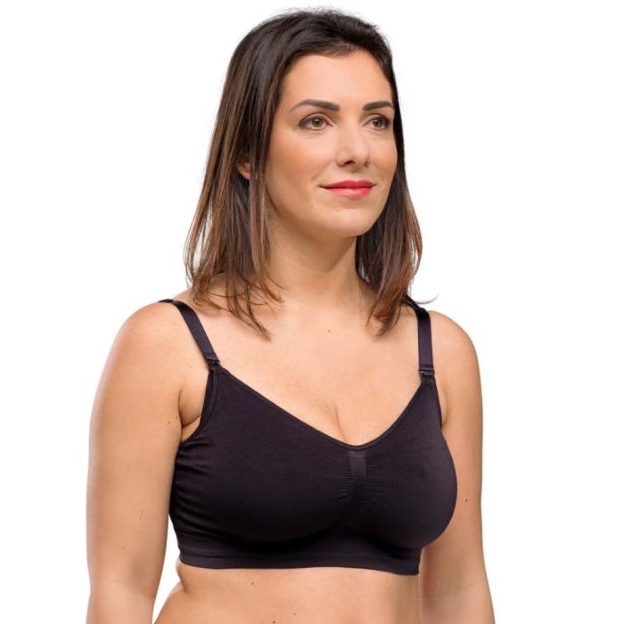 Carriwell 2 Pack Σουτιέν Θηλασμού Χωρίς Ραφές (Μαύρο/Μπεζ) - S/M