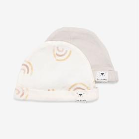 Minene Duo Pack Newborn Hats Rainbow/Cream (0-3)