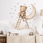 Sipo wall stickers Teddy bear on a ladder