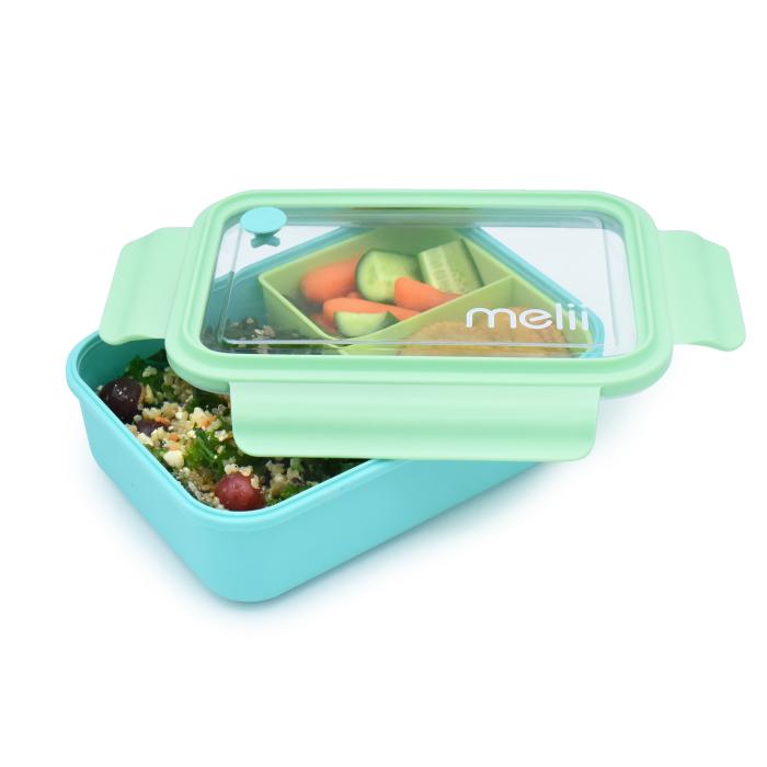Melii – Bento 3 θέσεων 1250ml - Lime-Mint-Blue