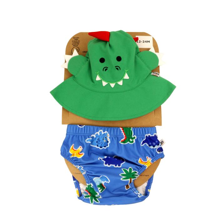 Σετ Μαγιό και Καπέλο UPF50  Devin the Dino & Friends - 6-12m