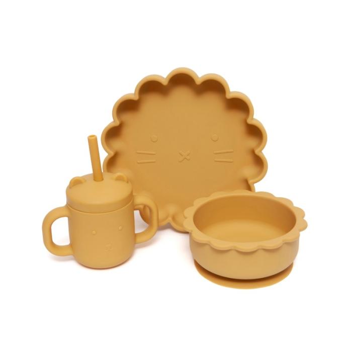 Petit Monkey – Ποτήρι Σιλικόνης με καλαμάκι - Honey Peach