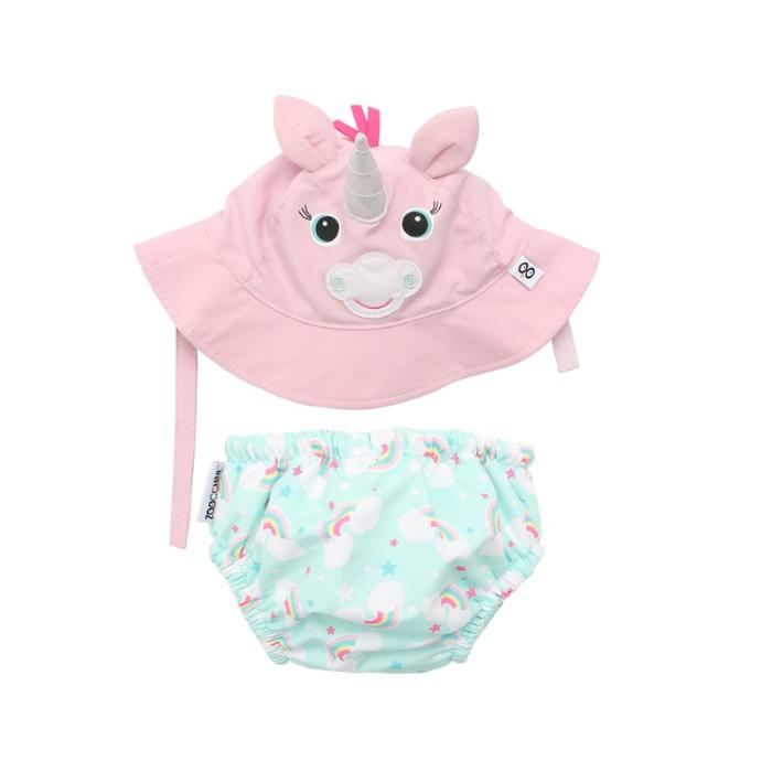 Σετ Μαγιό και Καπέλο UPF50  Unicorn - 6-12m