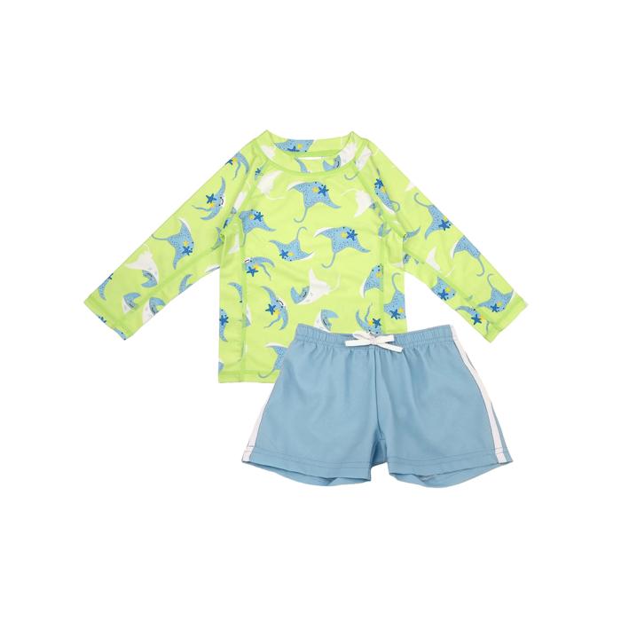 Zoocchini Σετ UV Μαγιώ Σορτς και Μπλούζα Stingray - 3 ΕΤΩΝ