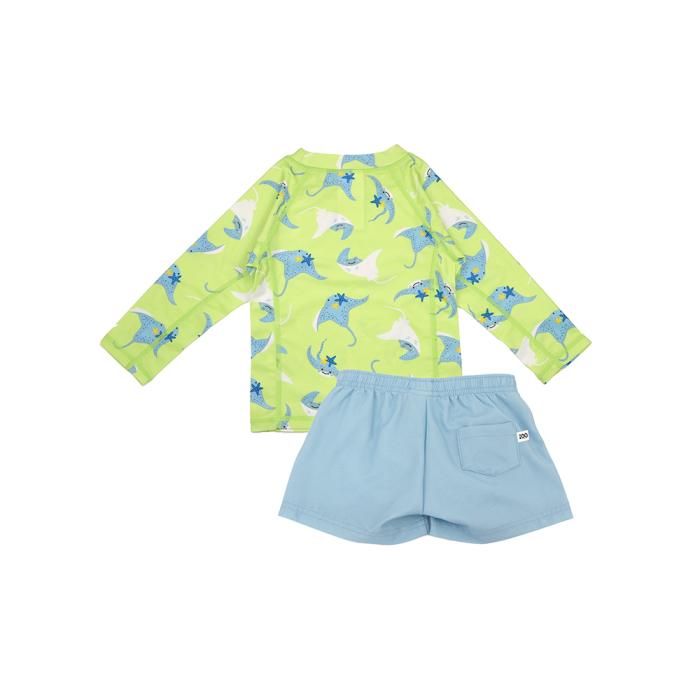 Zoocchini Σετ UV Μαγιώ Σορτς και Μπλούζα Stingray - 2 ΕΤΩΝ