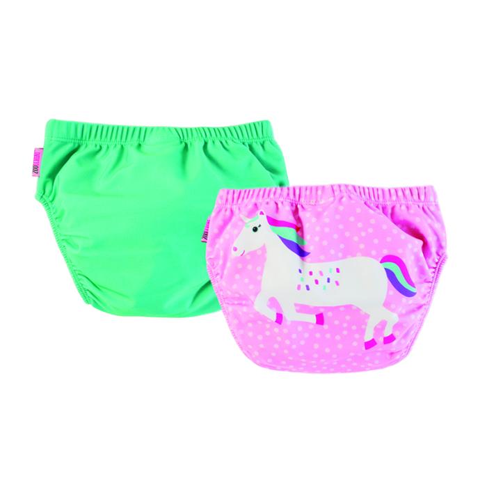 Zoocchini Μαγιώ Πάνα (2pcs Σετ) – Unicorn - 6-12m
