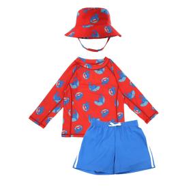 Σετ UV Μαγιώ Bucket Καπέλο Μπλούζα Sherman the Shark - 6-12m
