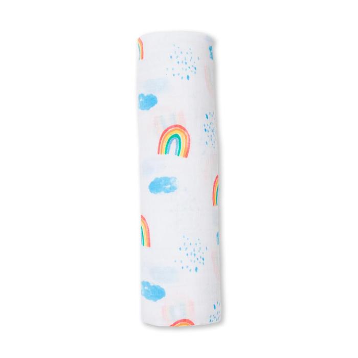 Lulujo Μουσελίνα – Rainbow Sky Swaddling Blanket