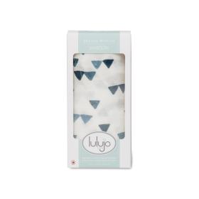 Lulujo Μουσελίνα Bamboo – Navy Triangles Swaddling Blanket