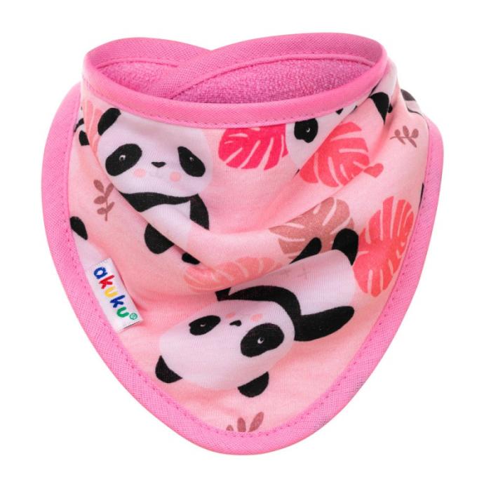 Baby triangle bib/scarf  – Pink Panda