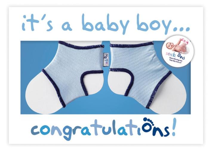 Sock Ons – Congratulations Card - Γαλάζιο