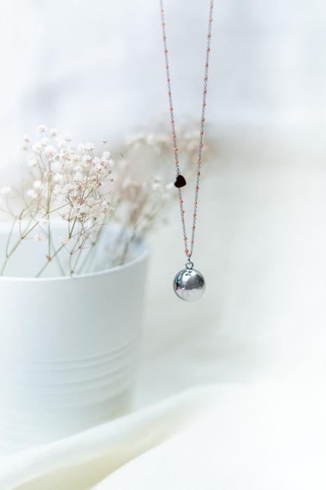 ProudMama Bola Fine Silver Chain Blue