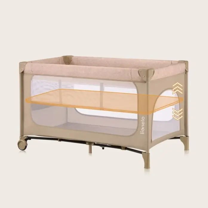 Lionelo Jasmin Easy Fold Παρκοκρέβατο 2 Επιπέδων Olive Green