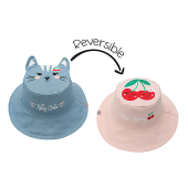 Καπέλο Διπλής Όψης UPF 50  Cat/Cherry (Cotton) - MEDIUM 2-4 yrs