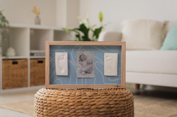 2 Prints Frame – Blue Abstract