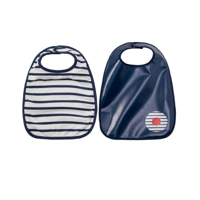 Baby To Love Σετ 2 σαλιάρες/ποδιές – Blue Stripes