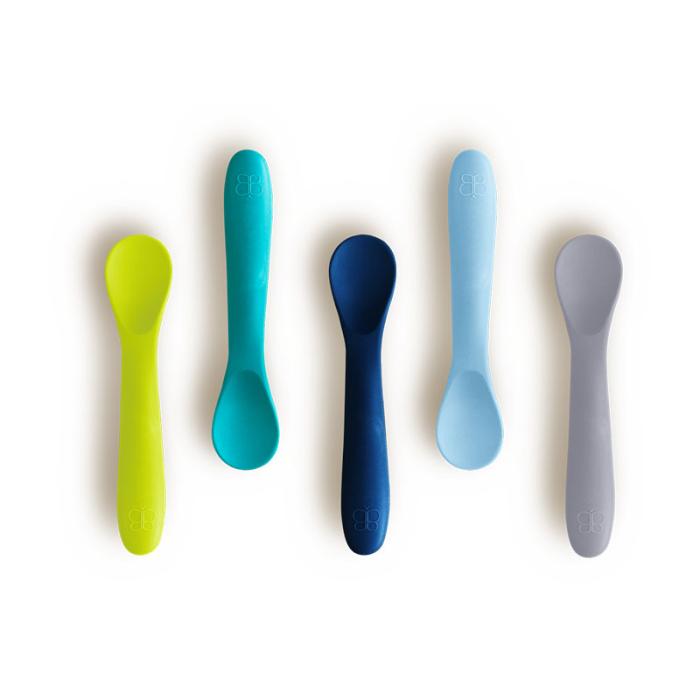 Bbluv Spoon Σετ Κουτάλια Σιλικόνης Σιέλ