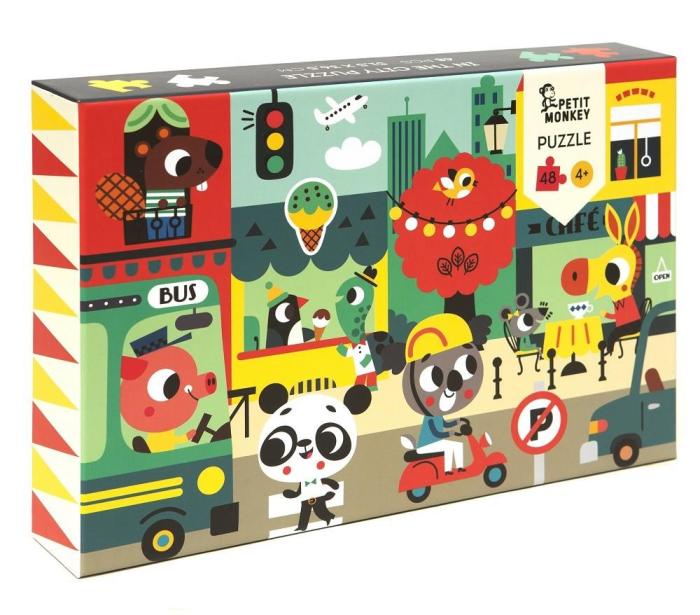 Petit Monkey – Παζλ “Στην Πόλη” 48 pcs / 4 yr