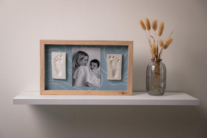 2 Prints Frame – Blue Abstract