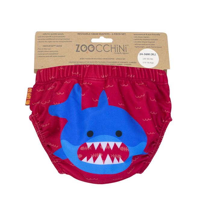 Zoocchini Μαγιώ Πάνα (2pcs Σετ)  – Blue Shark - 6-12m
