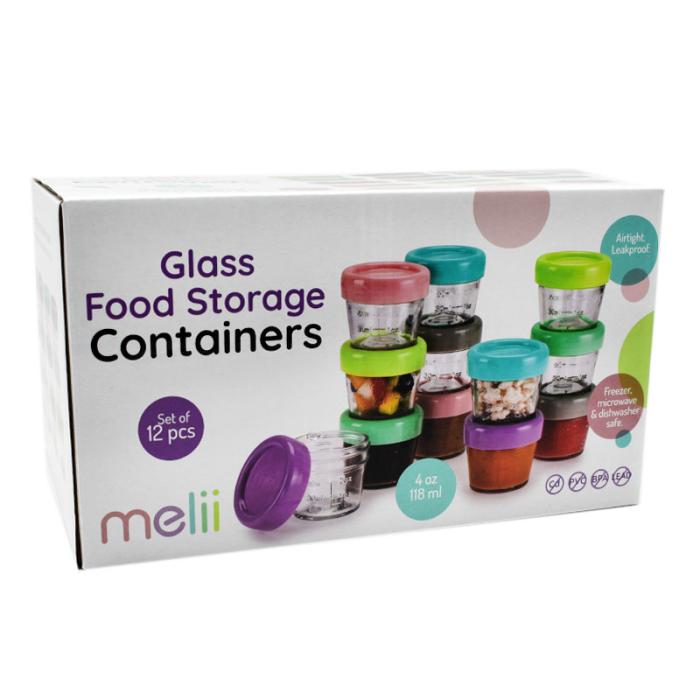 Melii – Γυάλινα δοχέια φαγητού 12τμχ. 118ml