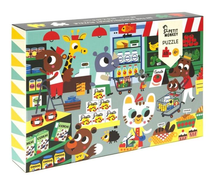 Petit Monkey – Παζλ “Στο Σούπερ μάρκετ” 48 pcs / 4 yr