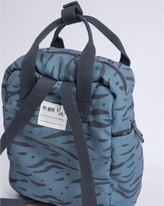 Minene – Mini Cotton Backpack Blue Zebra