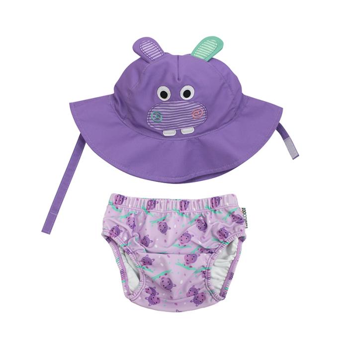 Σετ Μαγιό και Καπέλο UPF50 Hippo - 12-24m