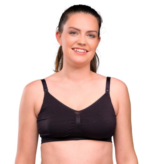 Carriwell 2 Pack Σουτιέν Θηλασμού Χωρίς Ραφές (Μαύρο/Μπεζ) - L