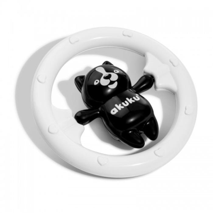 Κουδουνίστρα Αρκουδάκι Black/White Bear