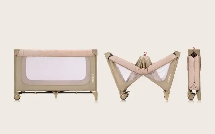 Lionelo Jasmin Easy Fold Παρκοκρέβατο 2 Επιπέδων Olive Green