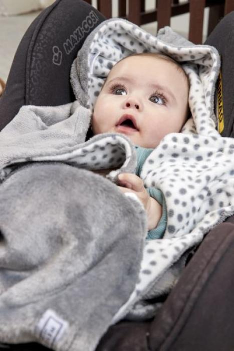 Meyco Fleece Wrap Για Το Κάθισμα Αυτοκινήτου Cheetah Grey