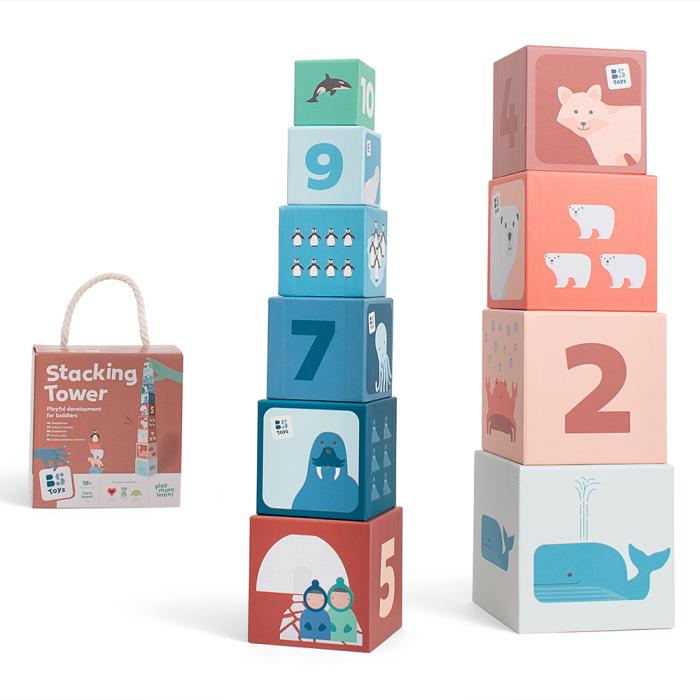 BS Toys – Πύργος στοίβαξης – Ζώα Αρκτικής