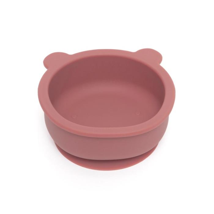 Petit Monkey – Μπολ σιλικόνης Bear - Mahogany Rose
