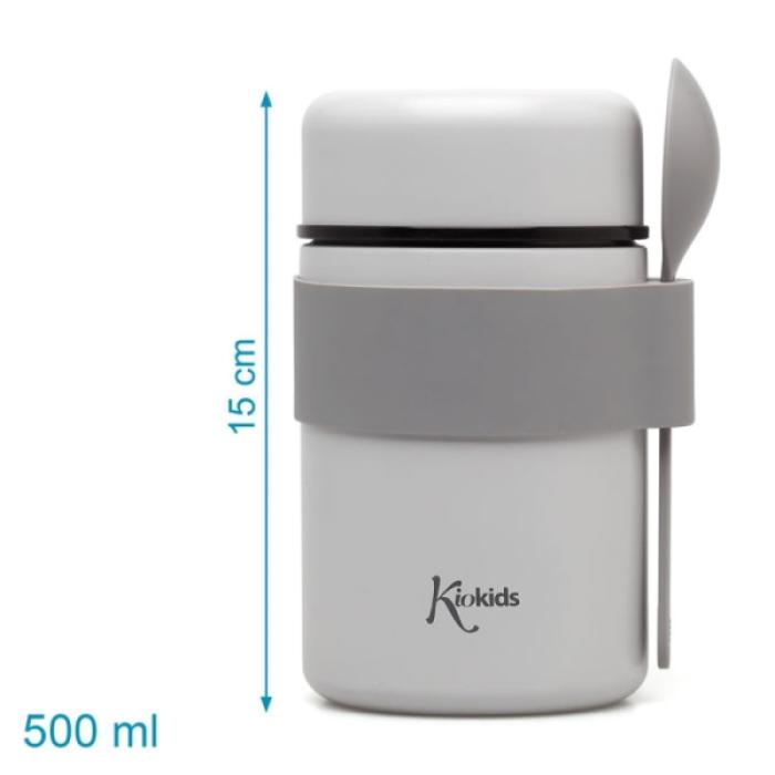 Βρεφικό Θερμός Φαγητού με Κουταλάκι Γκρι 500ml.