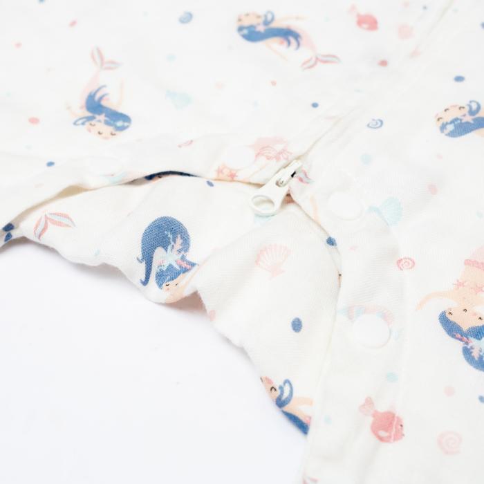 70% Bamboo 30% Cotton Sleepsuit – Mermaid – S, 1 T - S (6-18 μηνών)