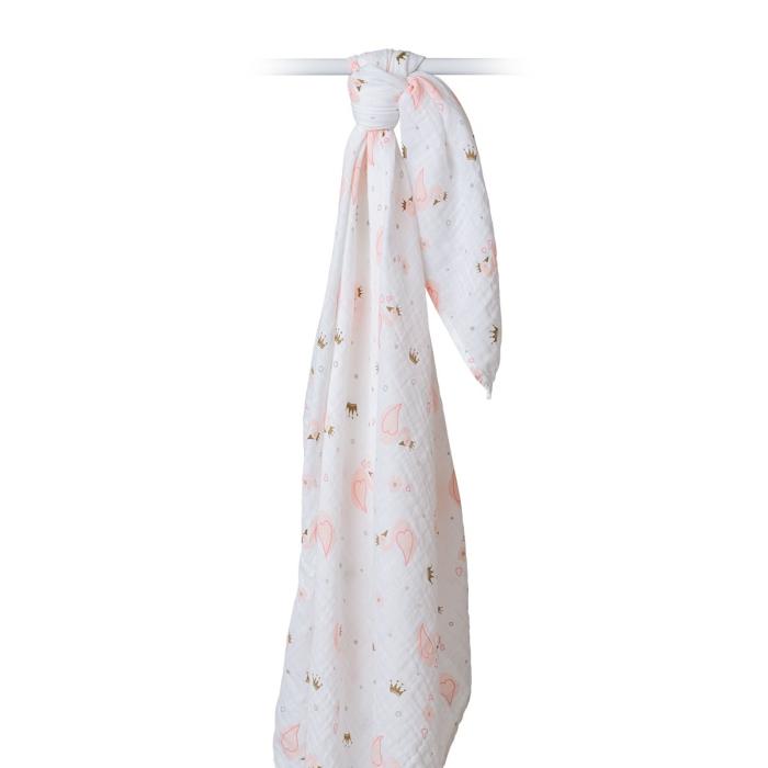 Lulujo Μουσελίνα – Swan Swaddling Blanket