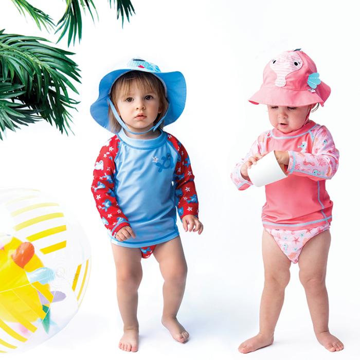 Σετ UV Μαγιώ Πάνα Καπέλο Μπλούζα Sunny the Seal - 6-12m