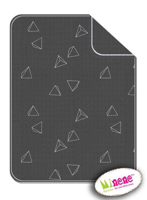 Minene Πικέ Κουβέρτα 3D Dark Grey