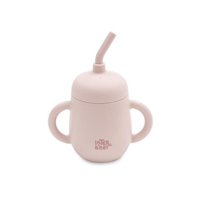 Interbaby Παιδικό Σετ Φαγητού Σιλικόνης Pink