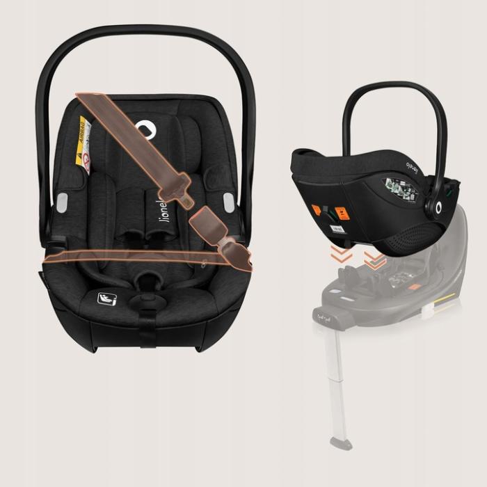Lionelo Moxie i-Size κάθισμα αυτοκινήτου 40-87cm Black Carbon