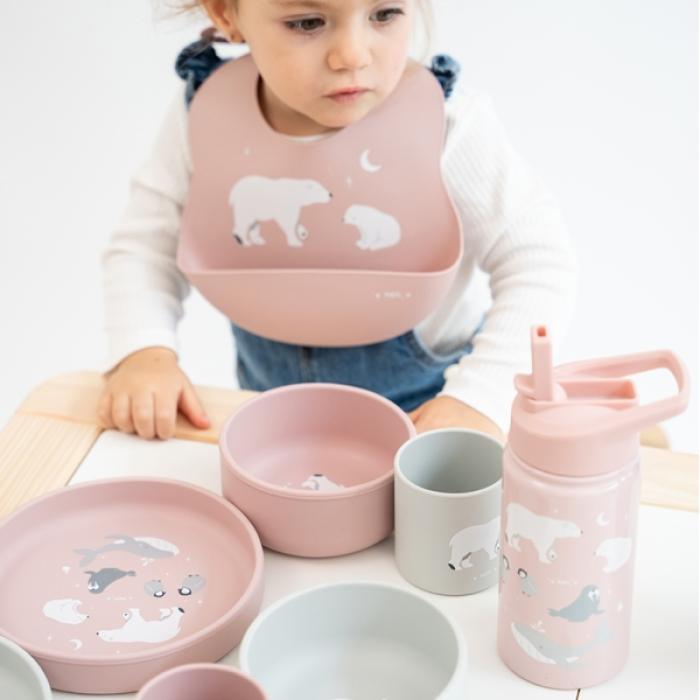 Παγούρι Θερμός Saro Polar Bear Ροζ 350ml.