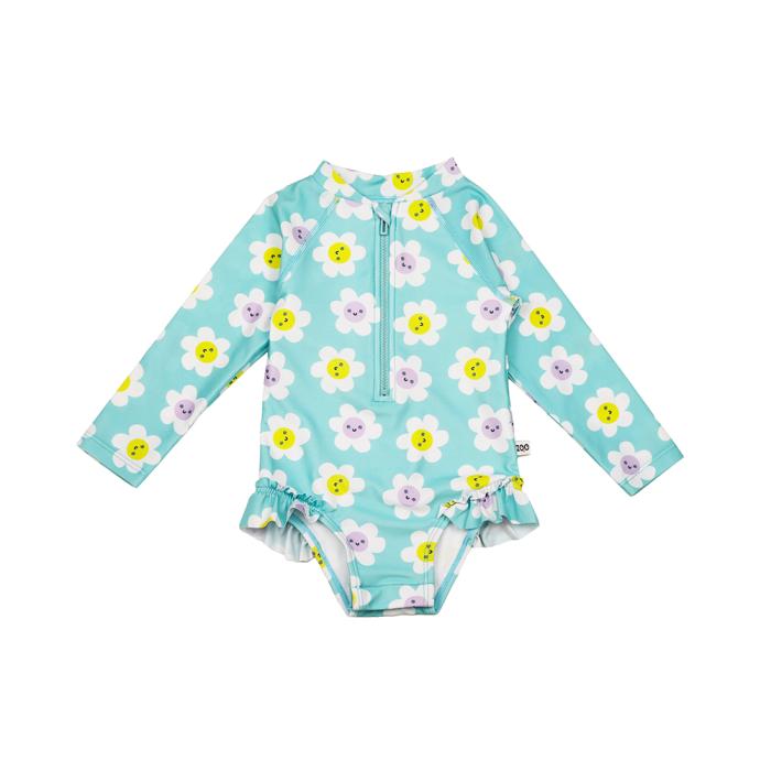 Zoocchini Ολόσωμο Μαγιώ με Μανίκια UV Daisy - 6-12m