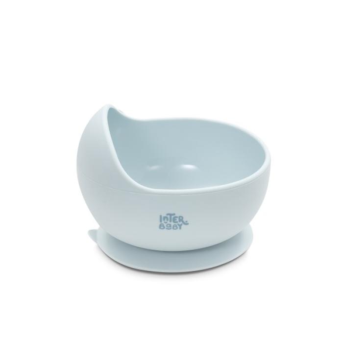 Interbaby Παιδικό Σετ Φαγητού Σιλικόνης Blue