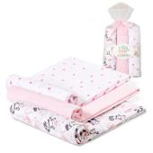 Interbaby Πάνες Αγκαλιάς (80&#215;80) Σετ 3 Τεμ Paracaidista Pink