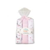 Interbaby Πάνες Αγκαλιάς (80&#215;80) Σετ 3 Τεμ Paracaidista Pink