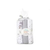 Interbaby Πάνες Αγκαλιάς (80&#215;80) Σετ 3 Τεμ Paracaidista Grey